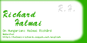 richard halmai business card